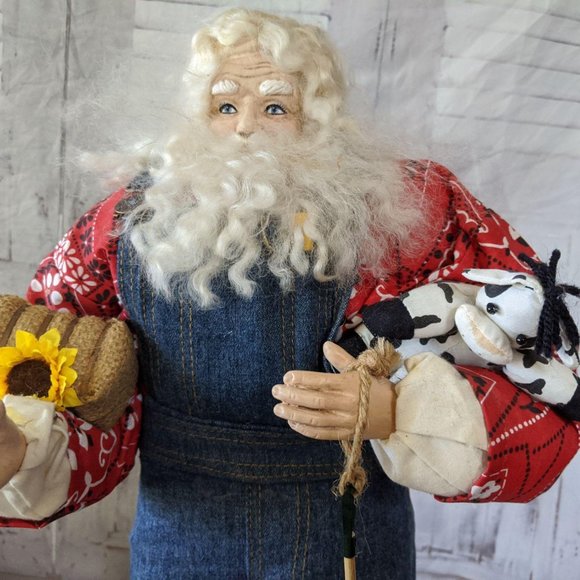 Lorraine Frances Farmer Santa Claus decor country - Picture 5 of 9